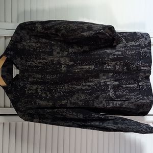 Zip up, XL sweater, with pockets,black/grey